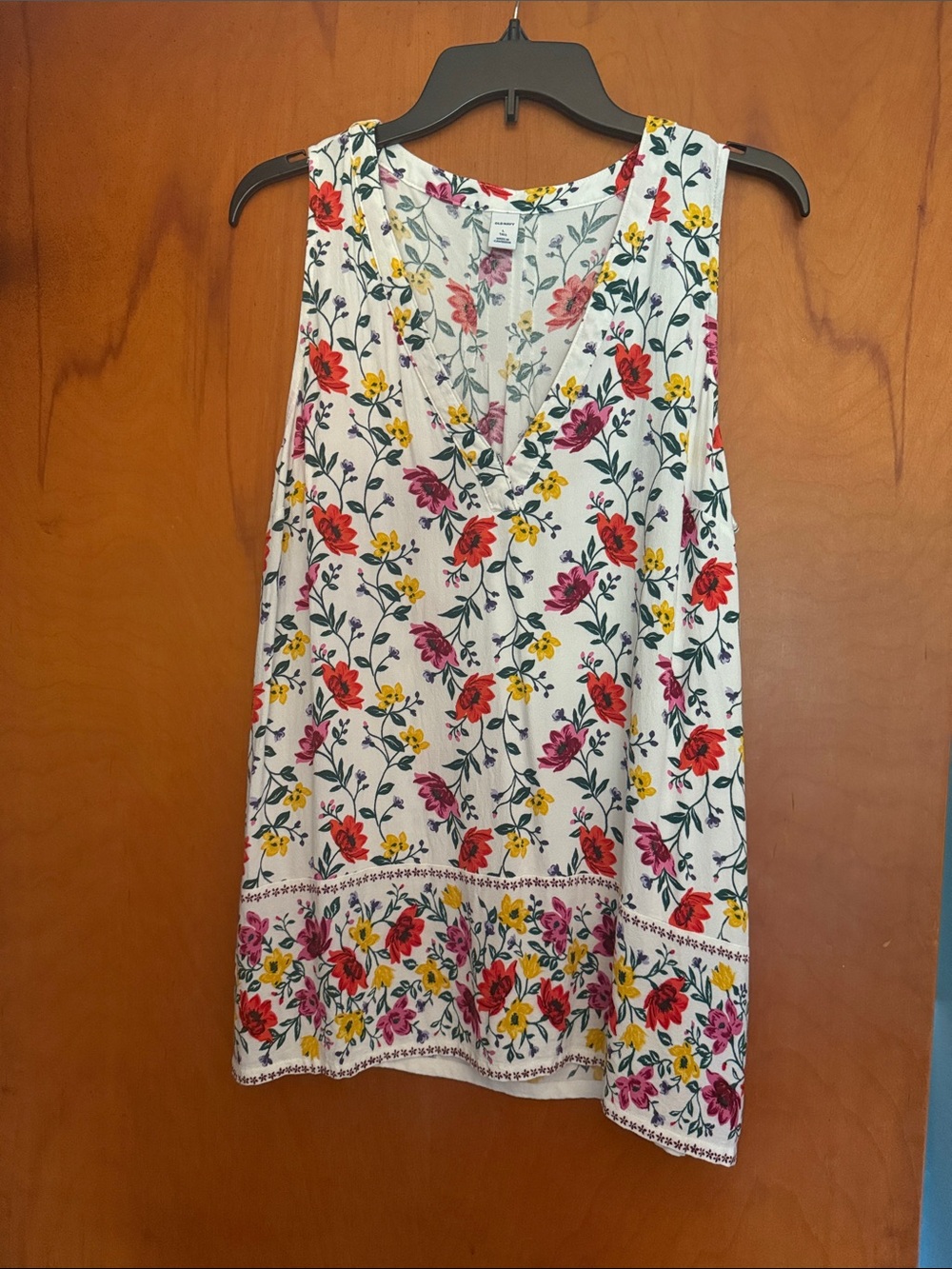 Old Navy Floral V-Neck Tank Top- Tall